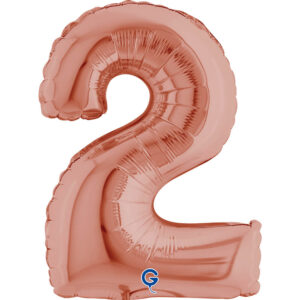 Number 2 Rose Gold 14inc