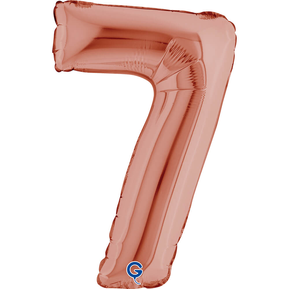 Cijfer 7 Rosé Goud 36cm