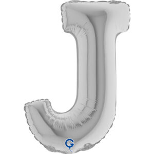 Letter J Silver 14inc