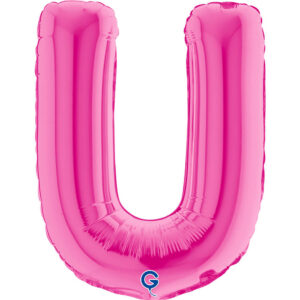 Letter U Fuxia 14inc
