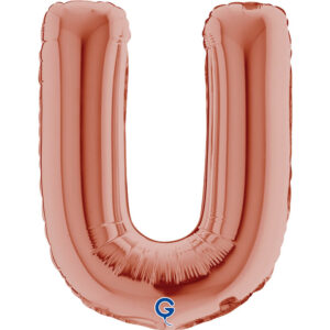 Letter U Rose Gold 14inc
