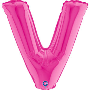Letter V Fuxia 14inc
