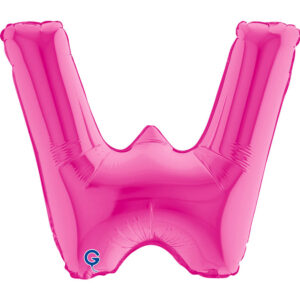 Letter W Fuxia 14inc