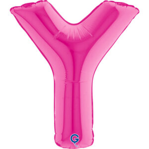 Letter Y Fuxia 14inc
