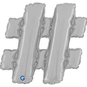 Symbol Hashtag Silver 14inc