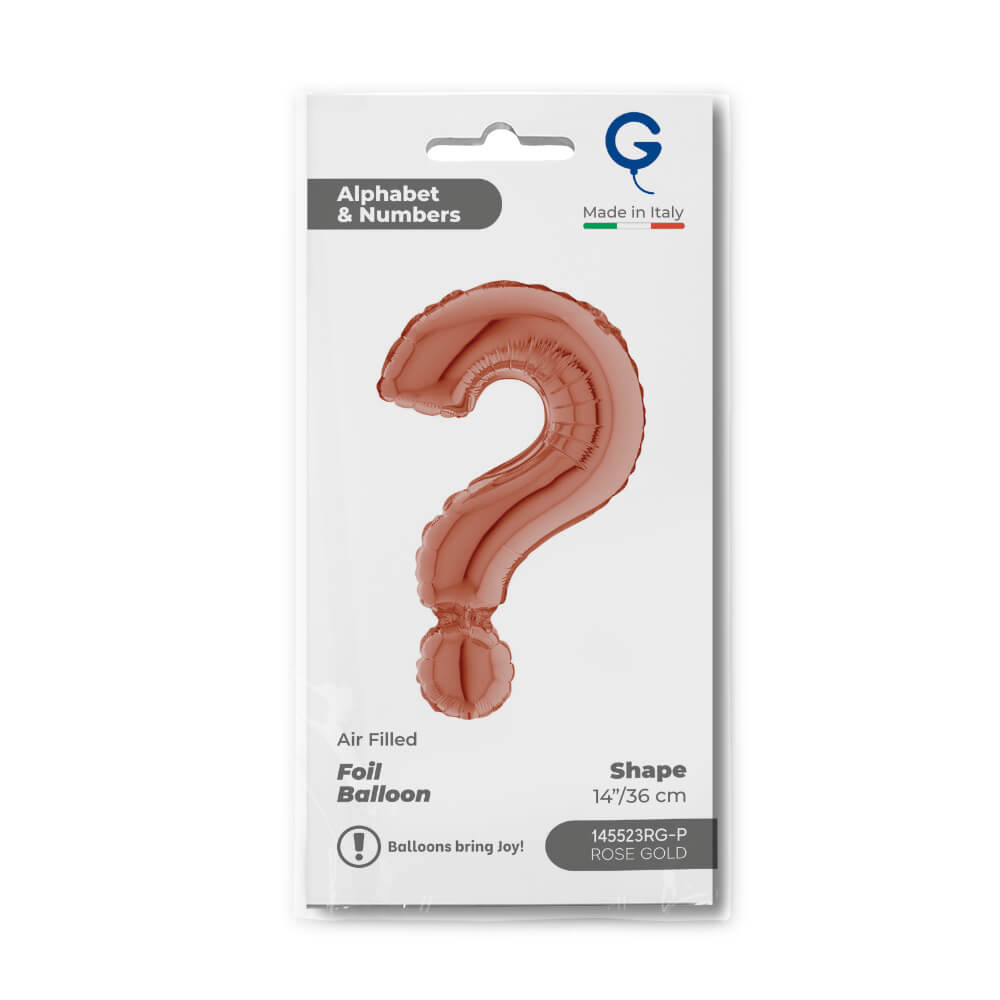 Symbol Question Mark Rosé Goud 102cm - Afbeelding 2