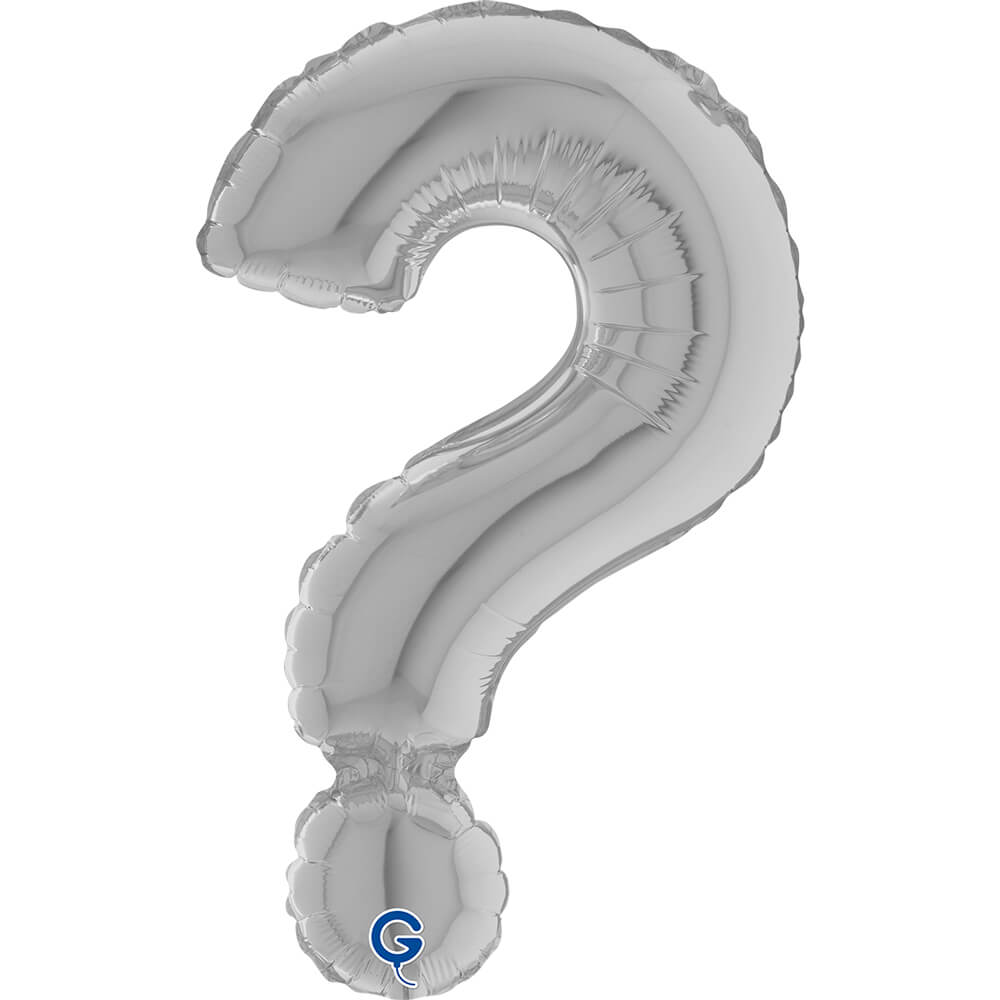 Symbol Question Mark Zilver 36cm