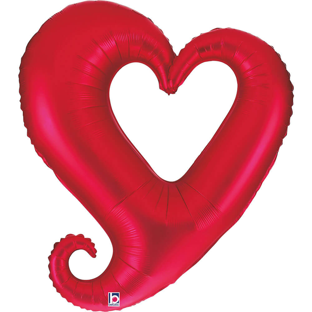 Chain Of Hearts Rood (99cm - Metallized)