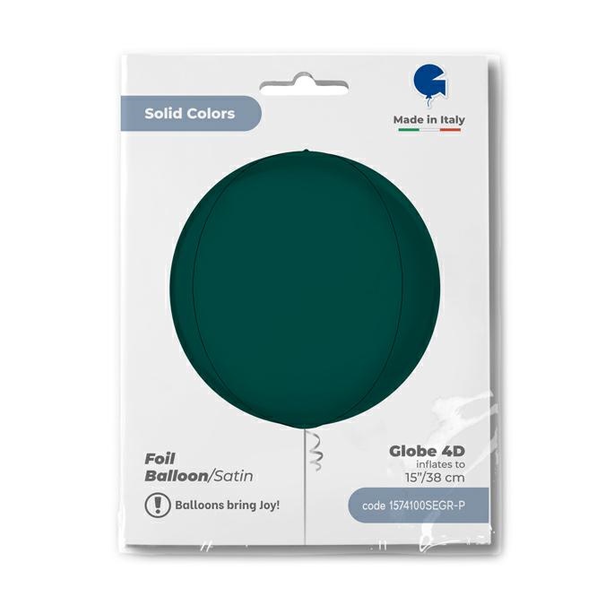 Bol 38cm Satin Emerald Groen 4D