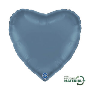 Heart 18inc Satin Blue Jeans