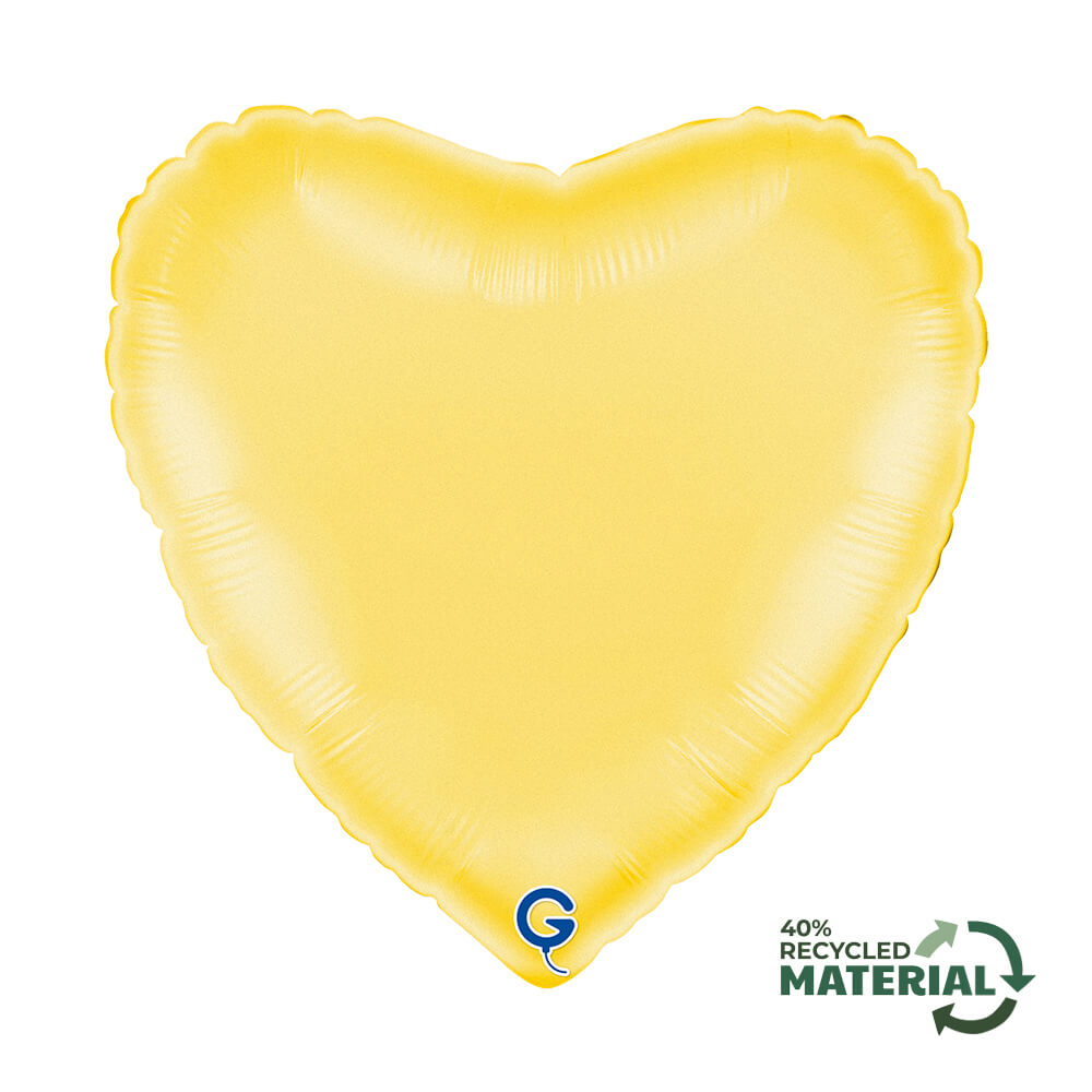 Hart 45cm Satin Banana Geel