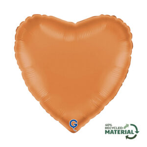Heart 18inc Satin Caramel