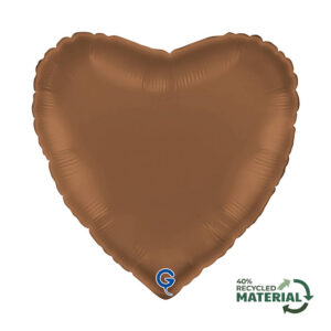 Heart 18inc Satin Chocolate