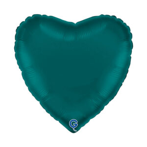 Heart 18inc Satin Emerald Green