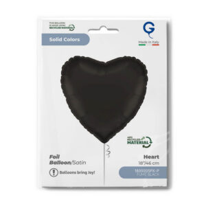 Heart 18inc Satin Fumé Black