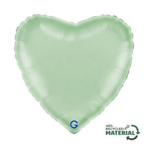 Heart 18inc Satin Glazed Mint