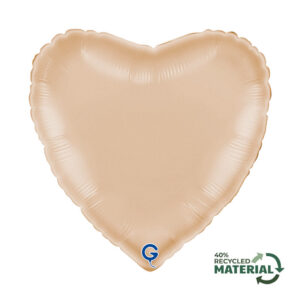 Heart 18inc Satin Nude