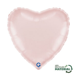 Heart 18inc Satin Pastel Pink