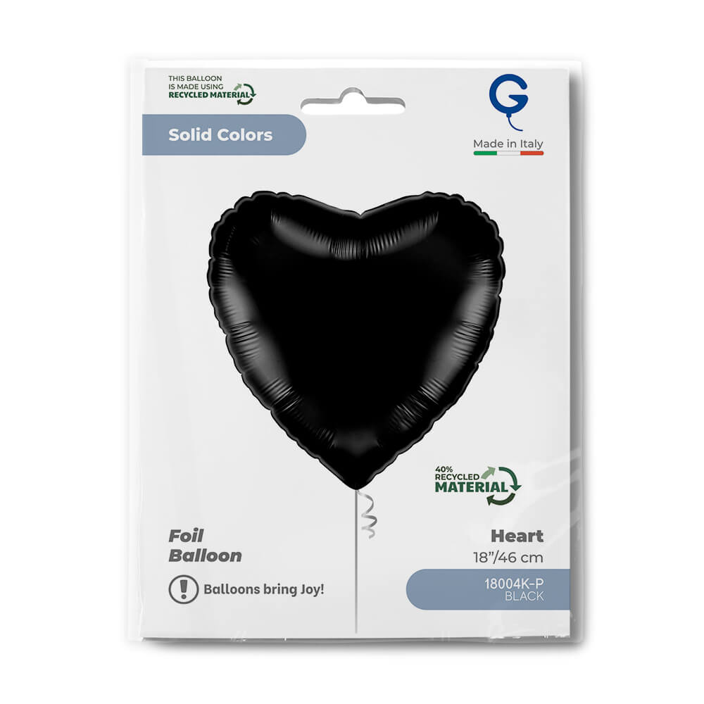 Hart 45cm Zwart - Afbeelding 2