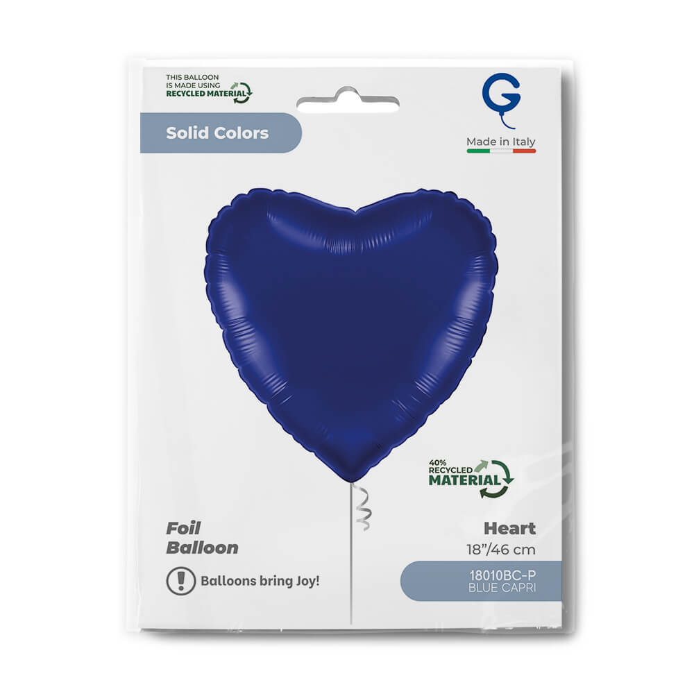 Hart 45cm Blauw Capri - Afbeelding 2