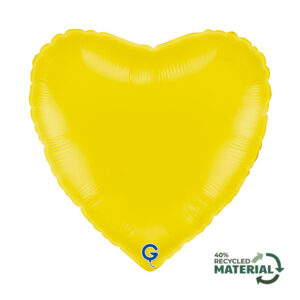 Heart 18inc Pastel Yellow