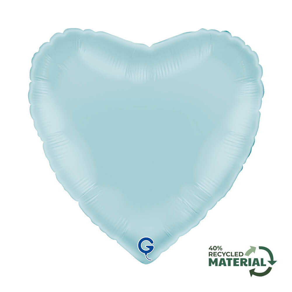 Hart 45cm Pastel Blauw