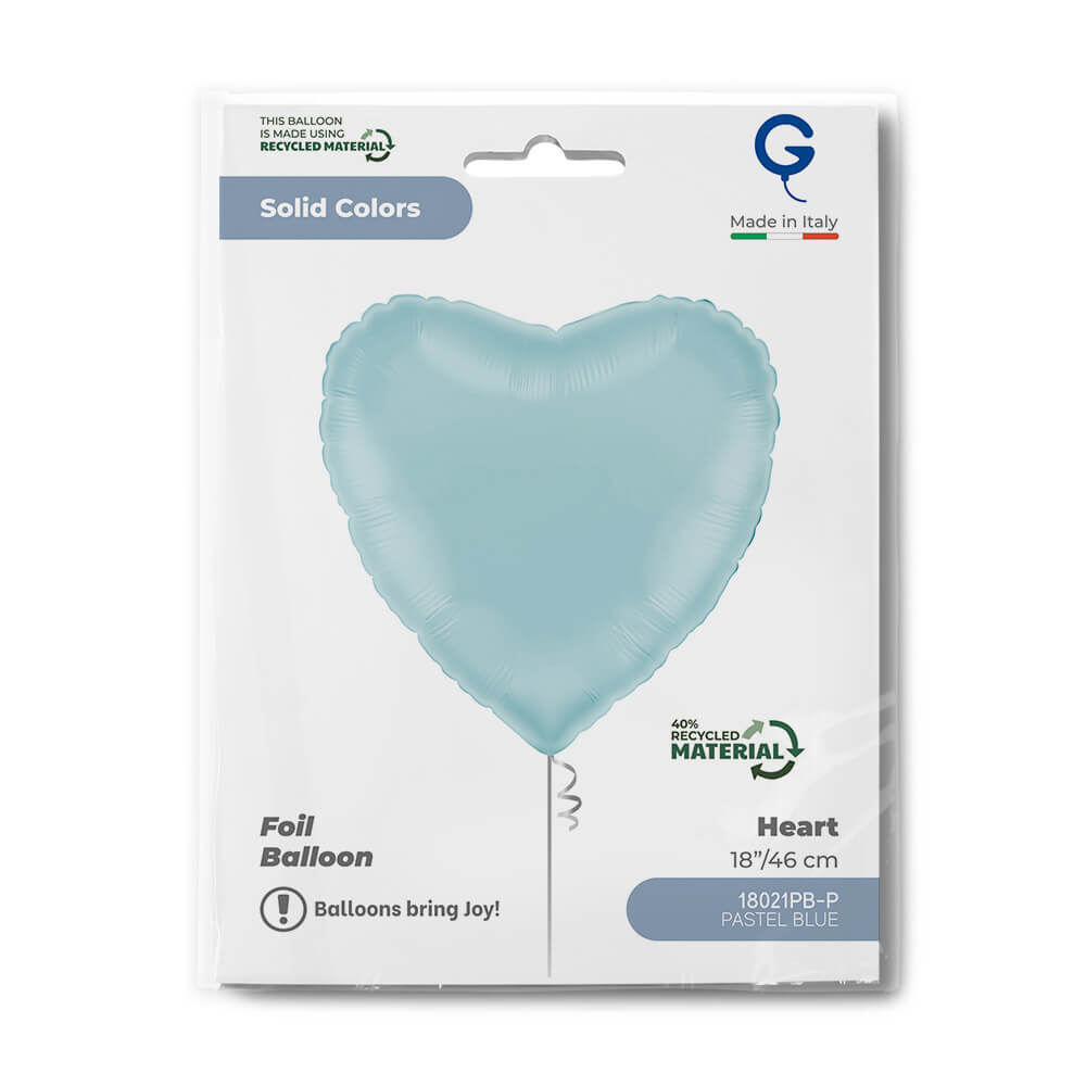 Hart 45cm Pastel Blauw - Afbeelding 2