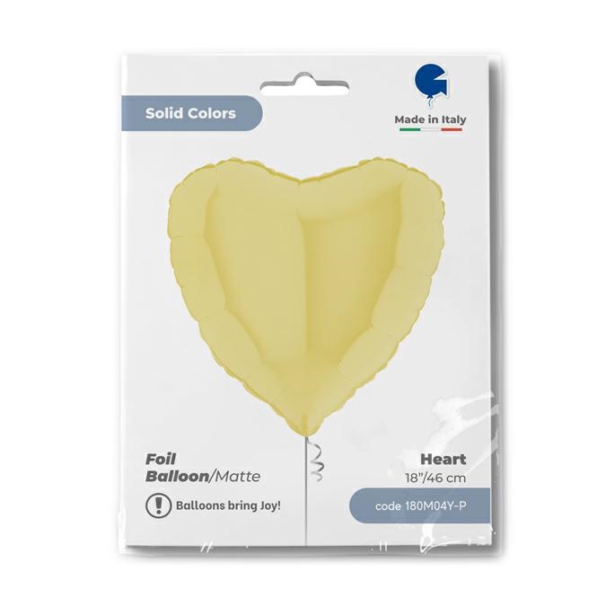 Hart 45cm Matte Geel