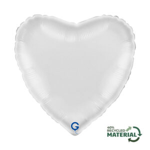 Heart 18inc Satin White