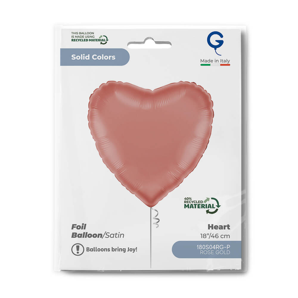 Hart 45cm Satin Rosé Goud - Afbeelding 2