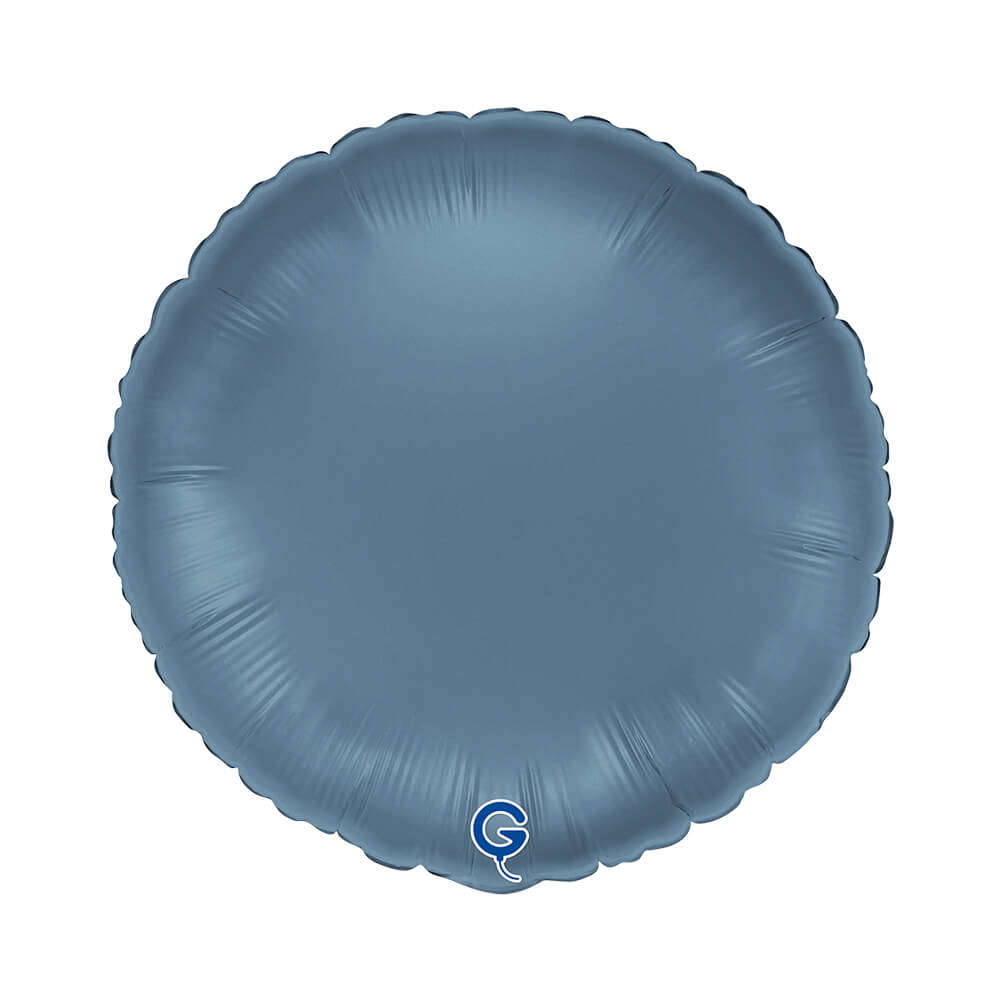 Rond 45cm Satin Blauw Jeans