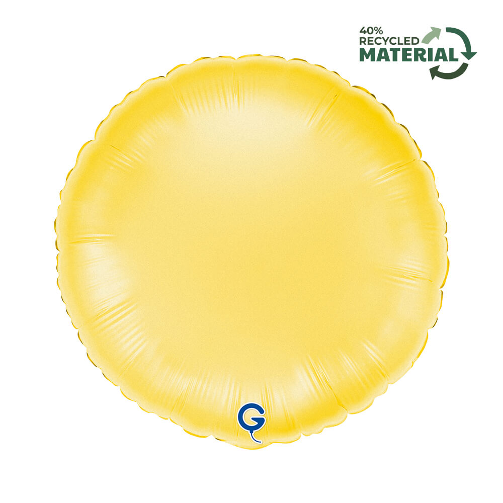 Rond 45cm Satin Banana Geel