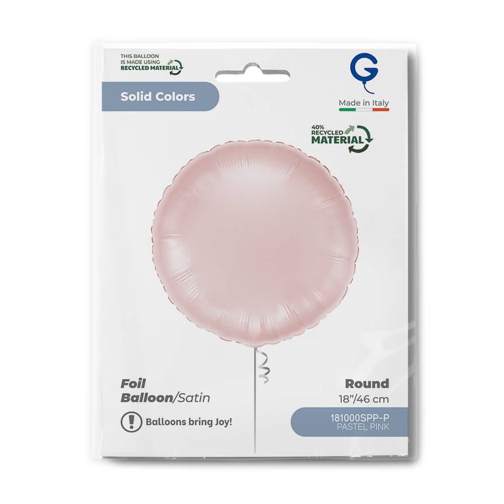 Rond 45cm Satin Pastel Roze - Afbeelding 2