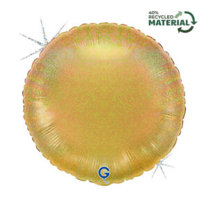 Round 18inc Glitter Holographic Gold 5