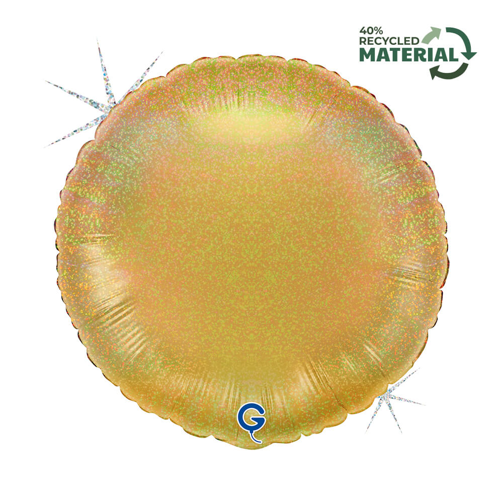 Rond 45cm Glitter Holografisch Goud 5