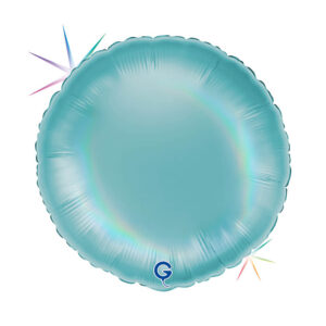Round 18inc Rainbow Holographic Platinum Tenerife Sea