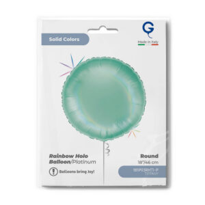 Round 18inc Rainbow Holographic Platinum Tiffany