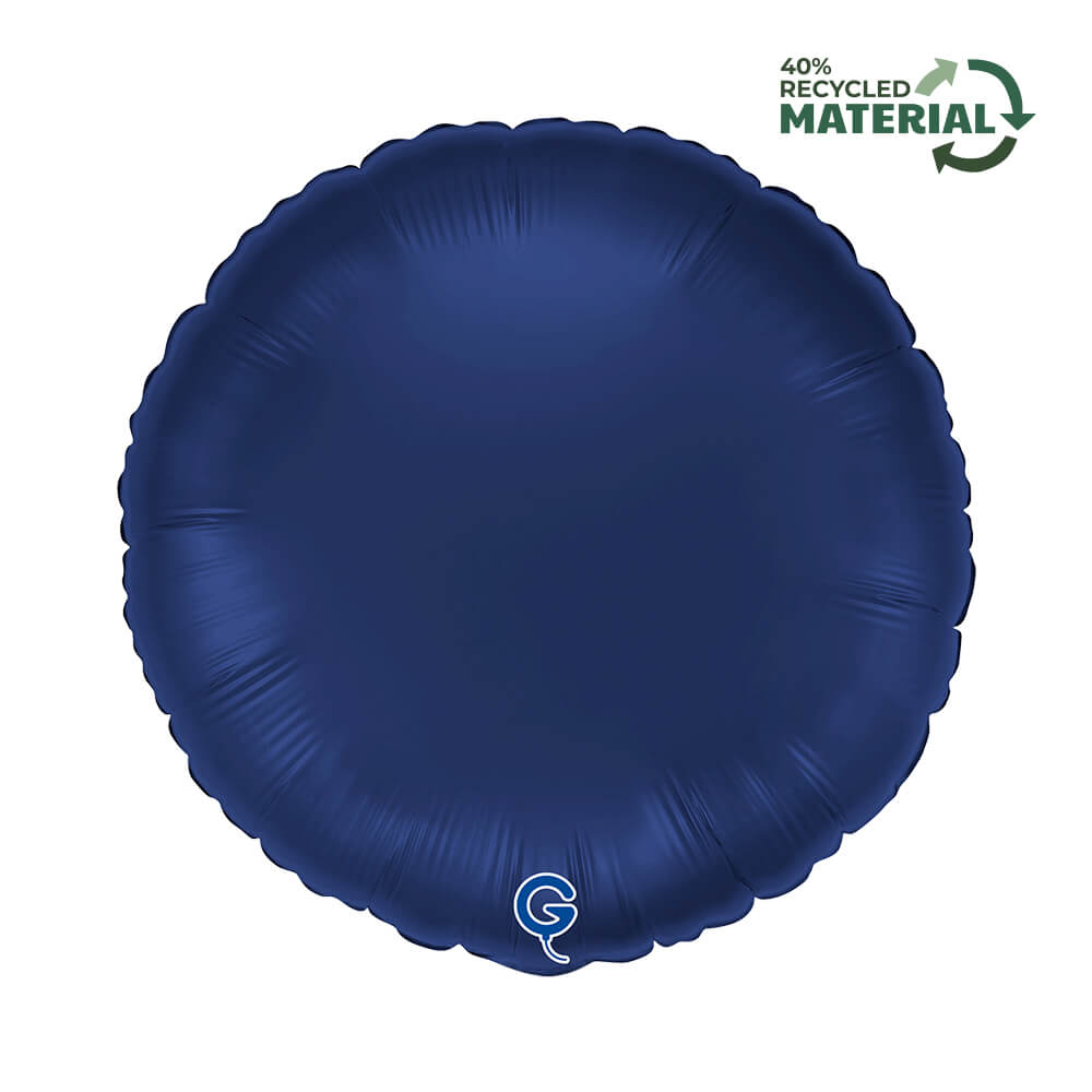 Rond 45cm Satin Blauw Navy