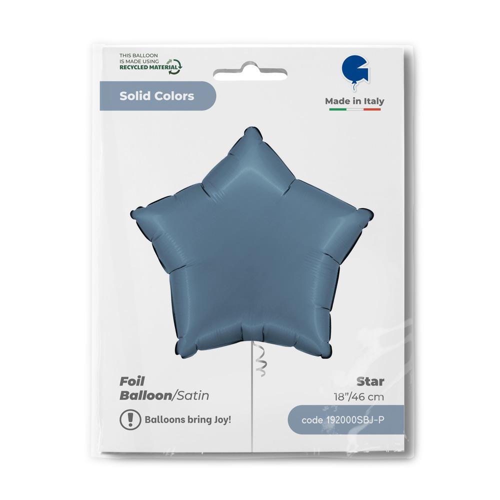 Ster 45cm Satin Blauw Jeans