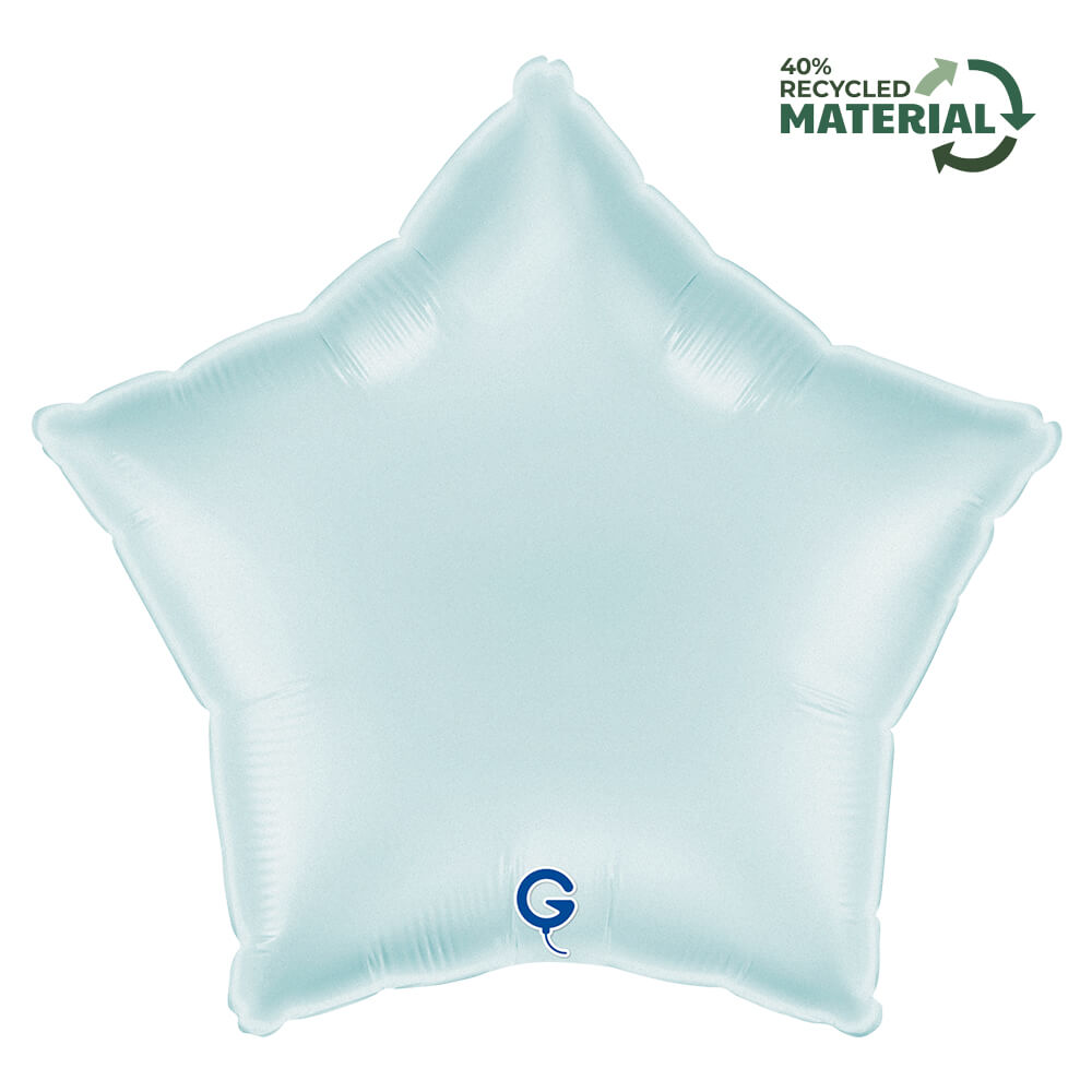 Ster 45cm Satin Pastel Blauw
