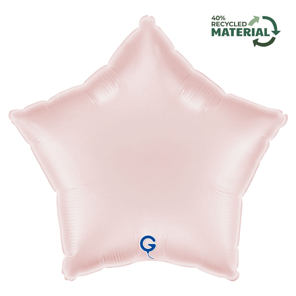 Ster 45cm Satin Pastel Roze