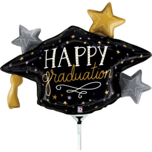 Satin Metallic Grad Hat mini