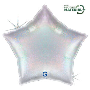 Star 18inc Glitter Holographic Silver