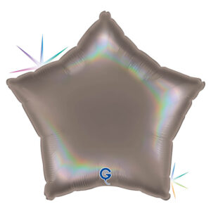 Star 18inc Rainbow Holographic Platinum Grey