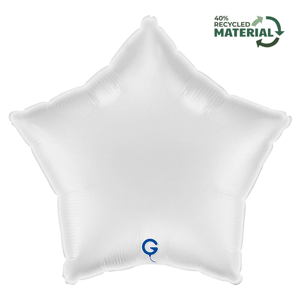 Ster 45cm Satin Wit