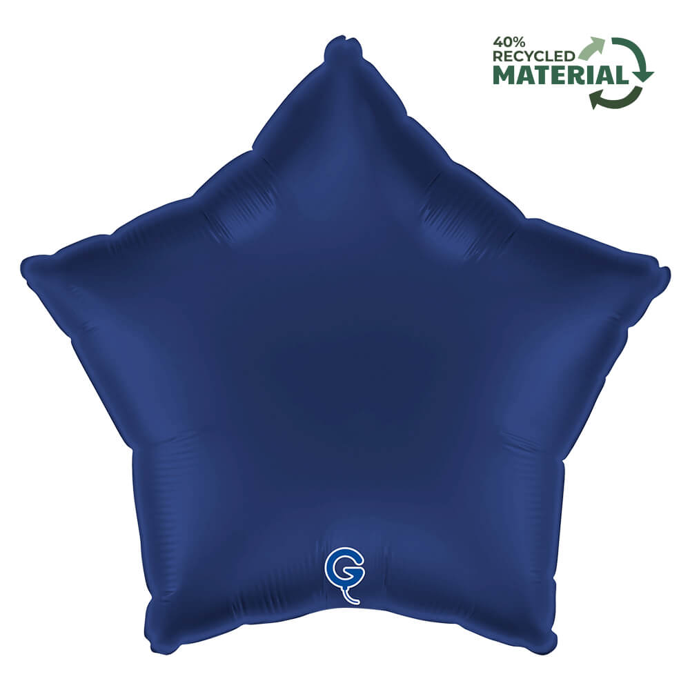 Ster 45cm Satin Blauw Navy