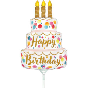 Satin Birthday Pink Cake mini