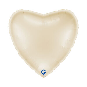 Heart 22inc Satin Cream