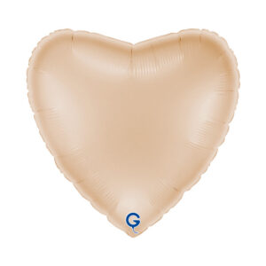 Heart 22inc Satin Nude