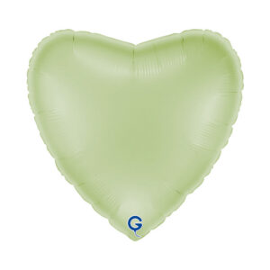 Heart 22inc Satin Olive Green